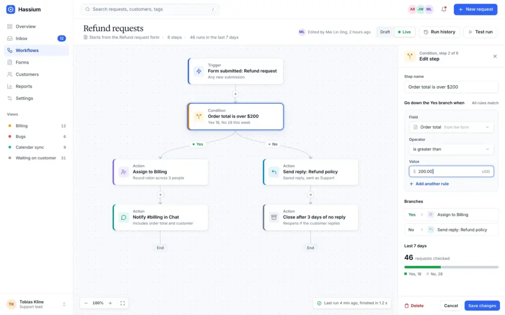Workflows 2.0: branches, delays, and test runs