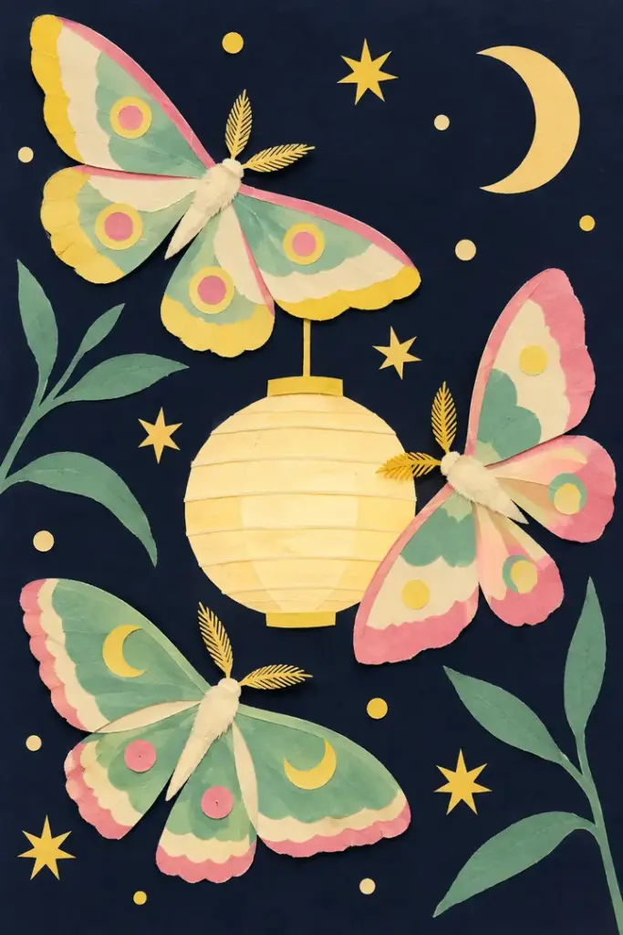 Moths and a Lamp