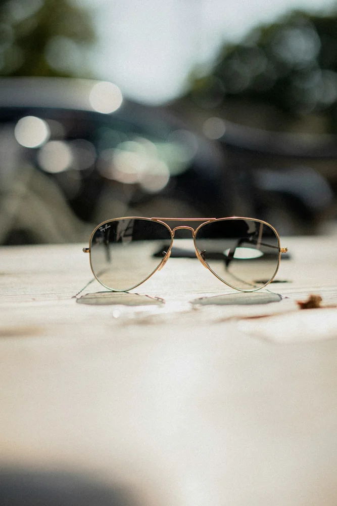 Gold Aviator Sunglasses