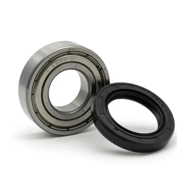 Drive-end bearing set 40-204: a steel ball bearing beside a black shaft oil seal