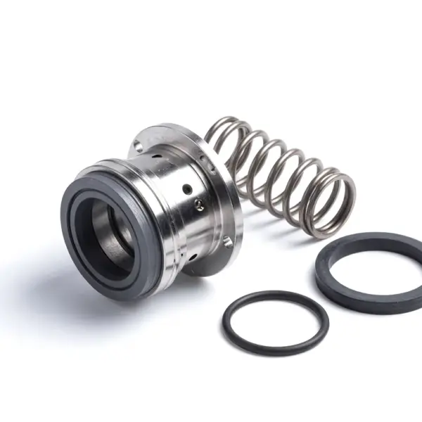 Mechanical seal kit 40-118: a steel seal cartridge, a coil spring and two black rubber rings