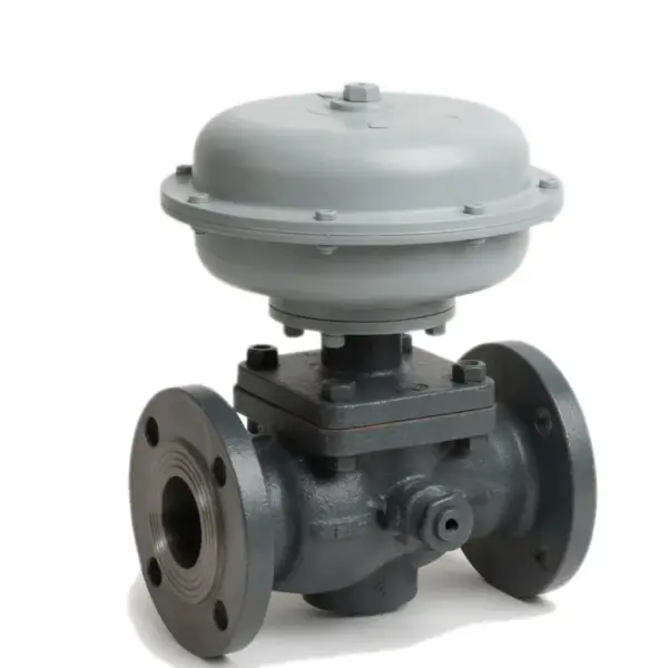 V4 pneumatic control valve with a round actuator dome